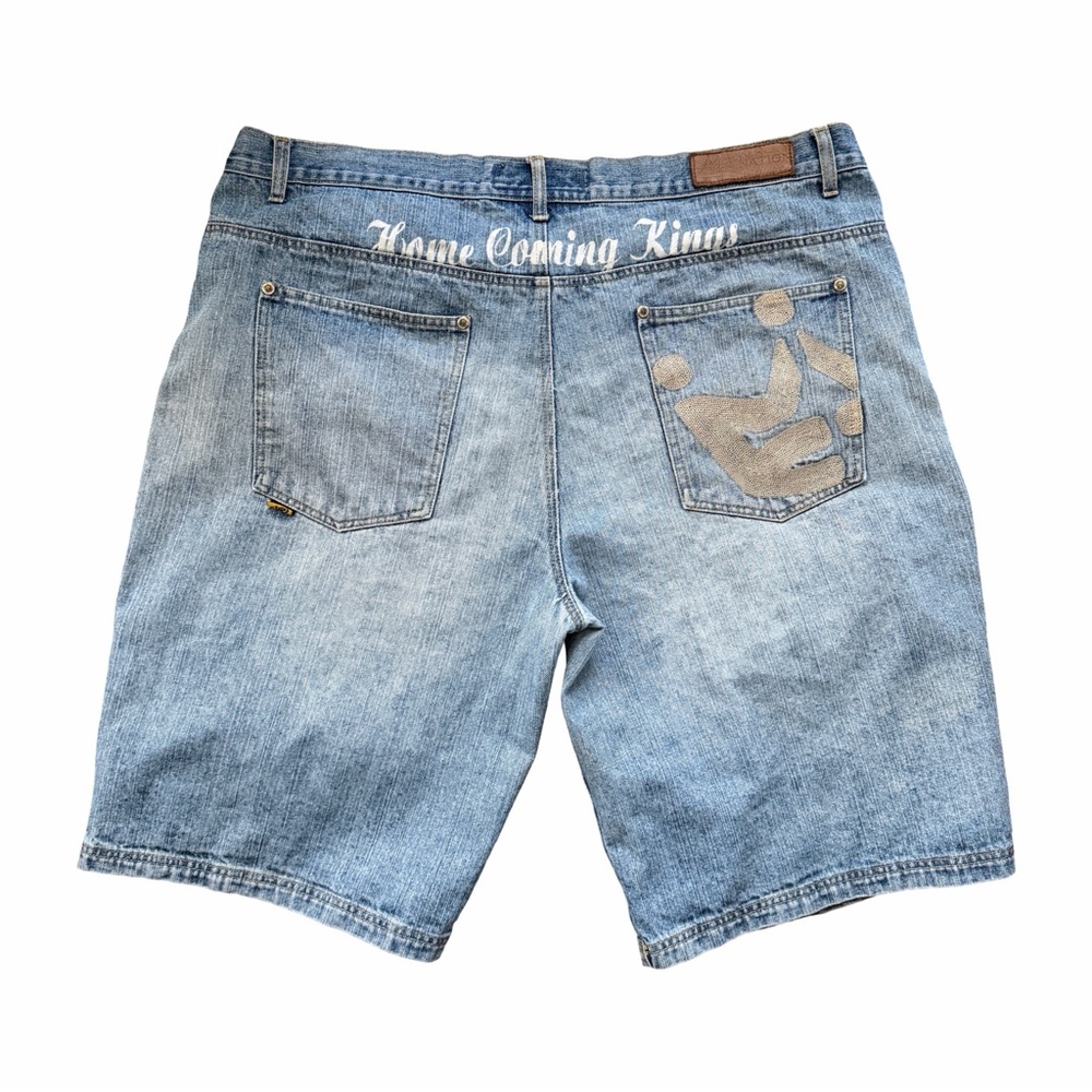 Vintage Y2K PNB Nation “Home Coming Kings” Denim Shorts